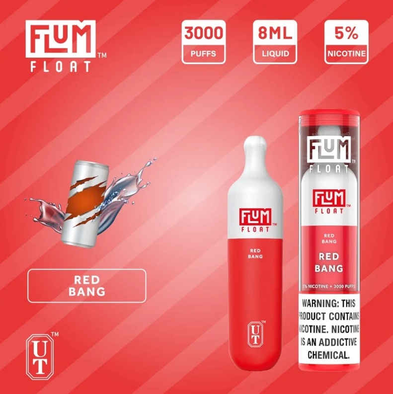 FLUM FLOAT 3000 Puffs Vape - sarkanais sprādziens: Enerģisks un atsvaidzino&scaron;s tvaicē&scaron;anas piedzīvojums